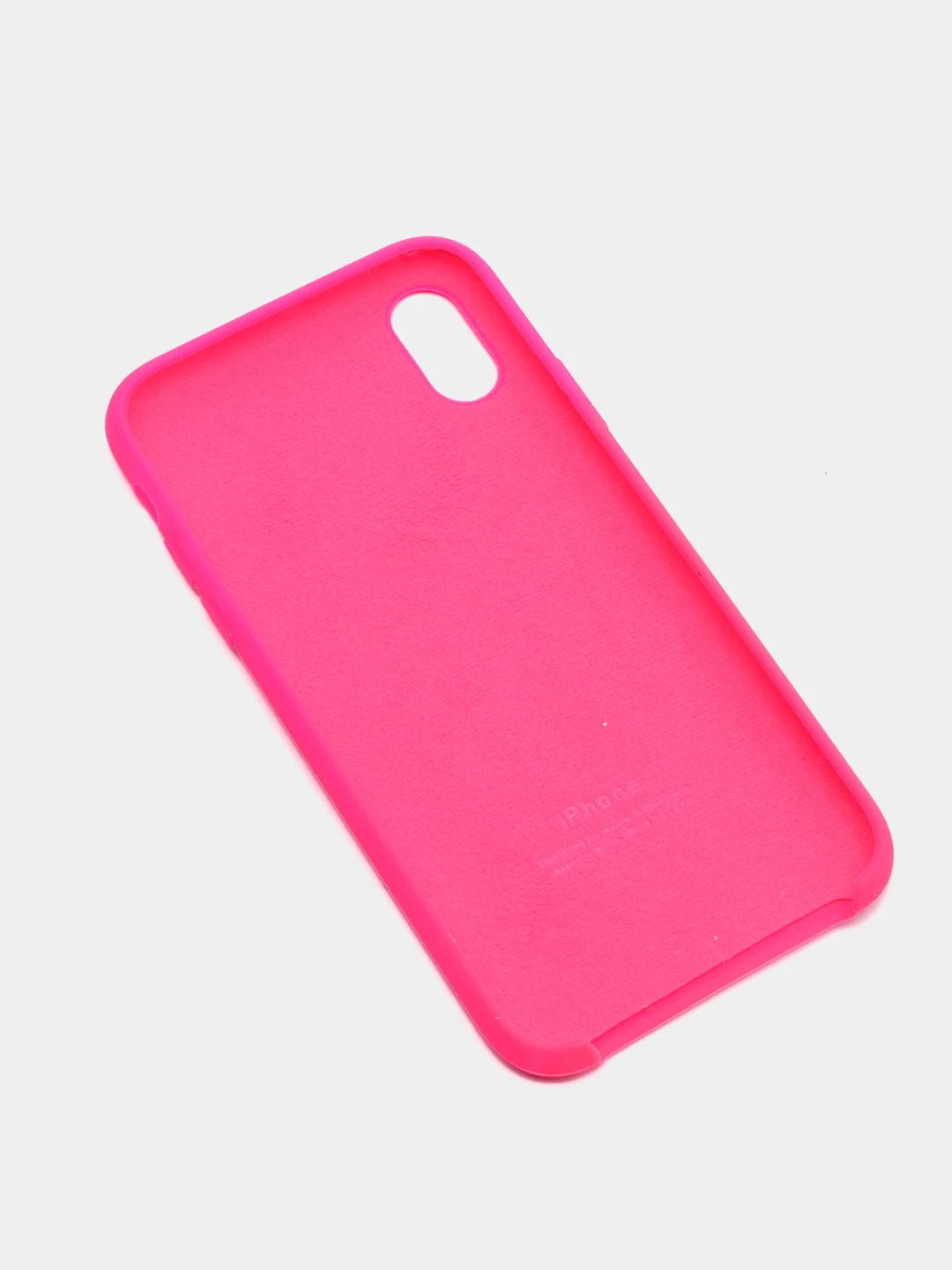Фуксия чехол Silicone Case для iPhone XR, с открытым низом
