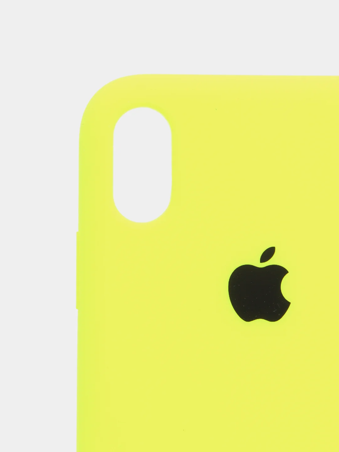 Лимонный чехол Silicone Case для iPhone XR, с открытым низом