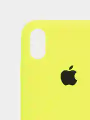 Лимонный чехол Silicone Case для iPhone XR, с открытым низом