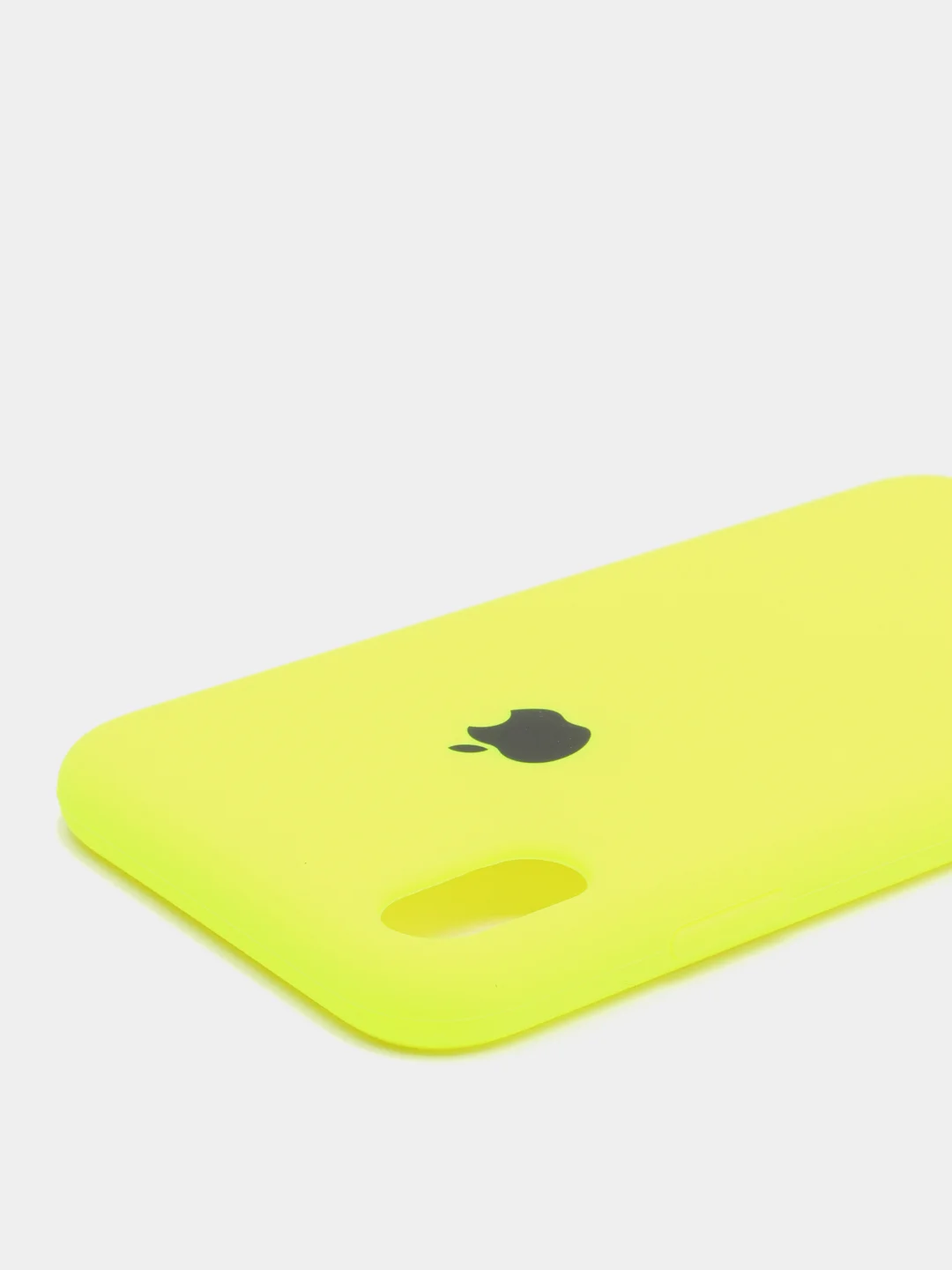 Лимонный чехол Silicone Case для iPhone XR, с открытым низом