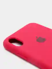 Вишнёвый чехол Silicone Case для iPhone XR, с открытым низом