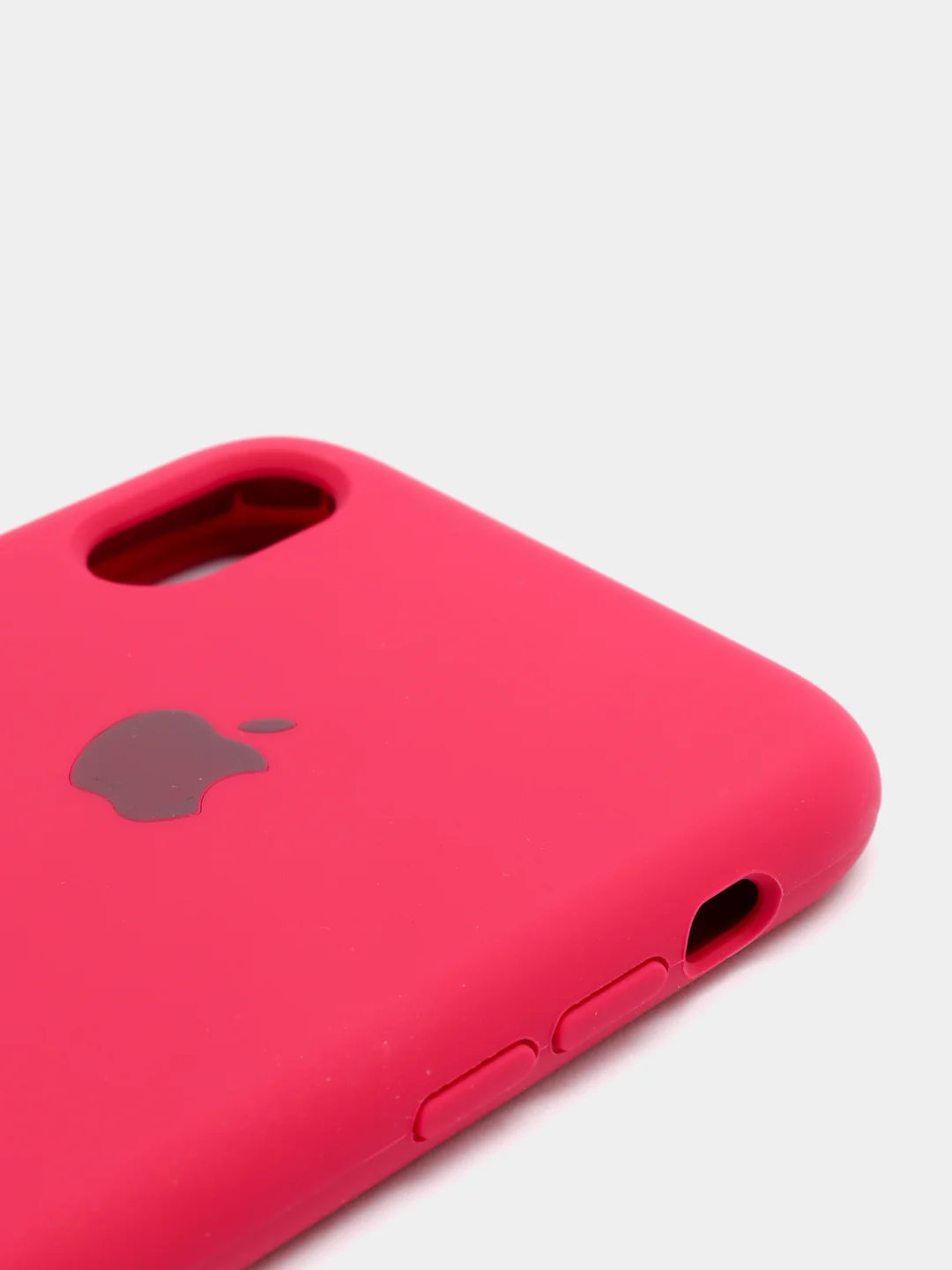 Вишнёвый чехол Silicone Case для iPhone XR, с открытым низом