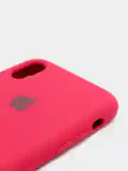 Вишнёвый чехол Silicone Case для iPhone XR, с открытым низом