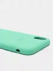 Мятный чехол Silicone Case для iPhone XR, с открытым низом