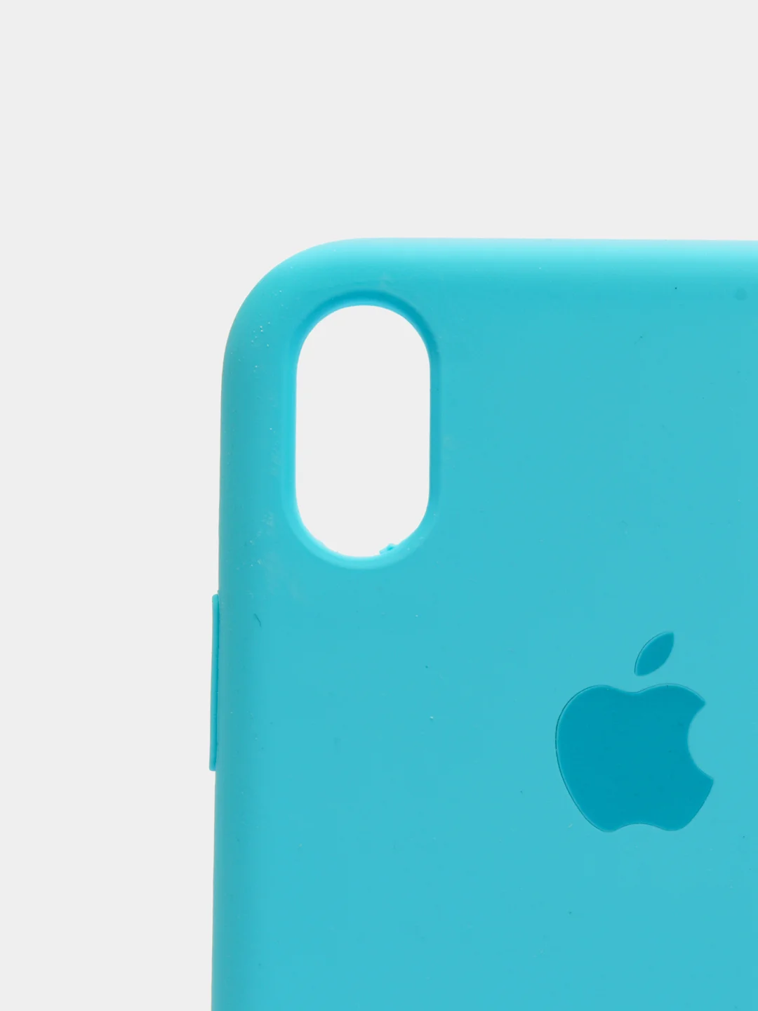 Голубой чехол Silicone Case для iPhone XR, с открытым низом