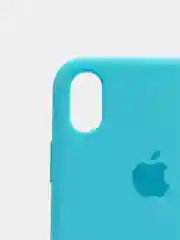 Голубой чехол Silicone Case для iPhone XR, с открытым низом