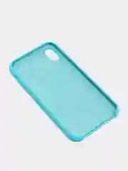 Голубой чехол Silicone Case для iPhone XR, с открытым низом