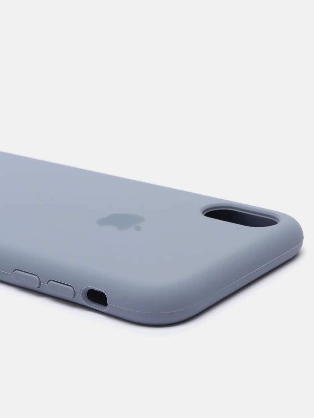 Светло-синий чехол Silicone Case для iPhone XR, с открытым низом