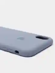 Светло-синий чехол Silicone Case для iPhone XR, с открытым низом