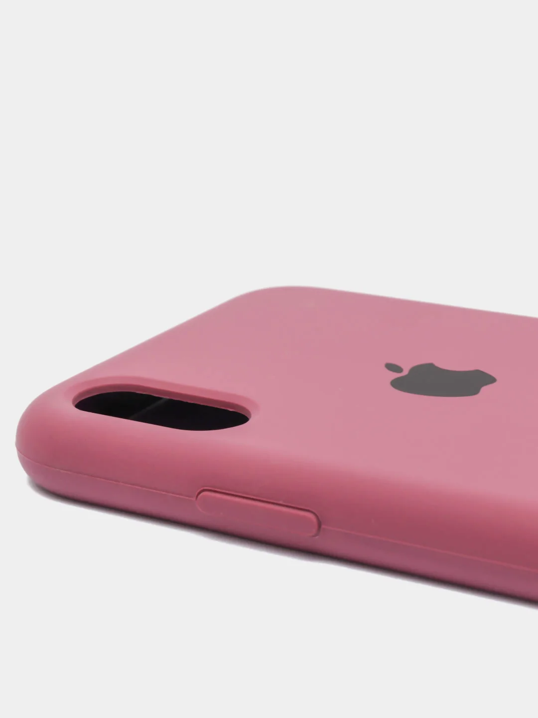 Багровый чехол Silicone Case для iPhone XR, с открытым низом