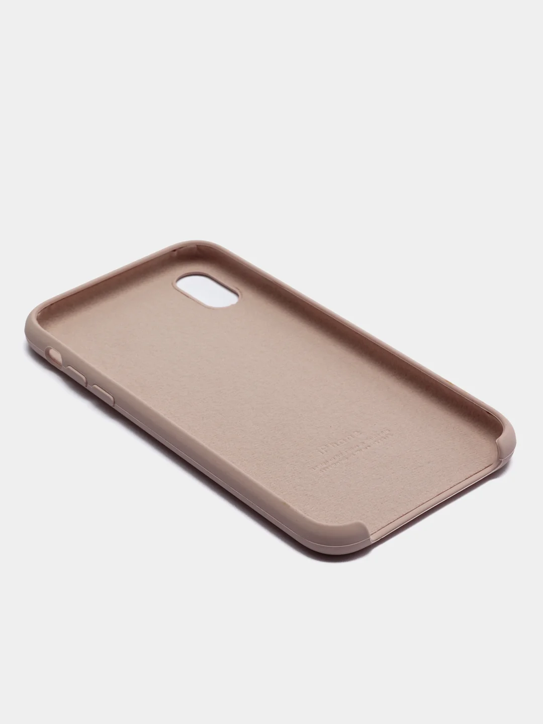 Розовый чехол Silicone Case для iPhone XR, с открытым низом