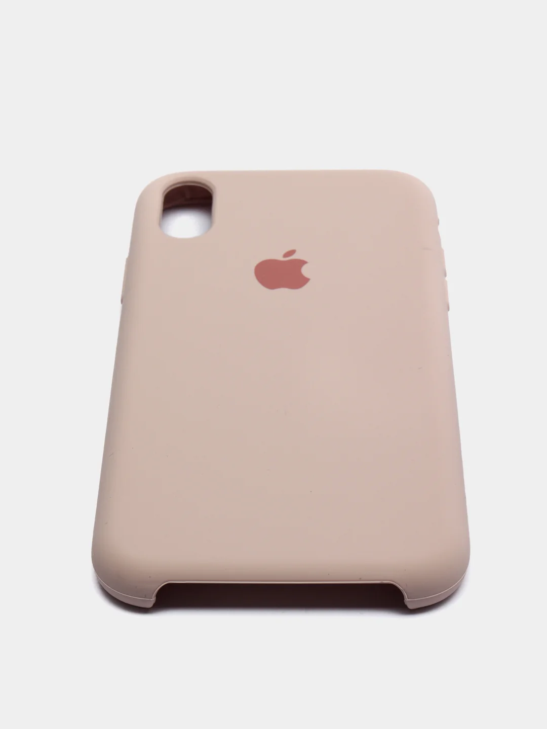 Розовый чехол Silicone Case для iPhone XR, с открытым низом