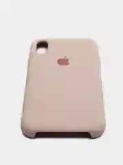 Розовый чехол Silicone Case для iPhone XR, с открытым низом
