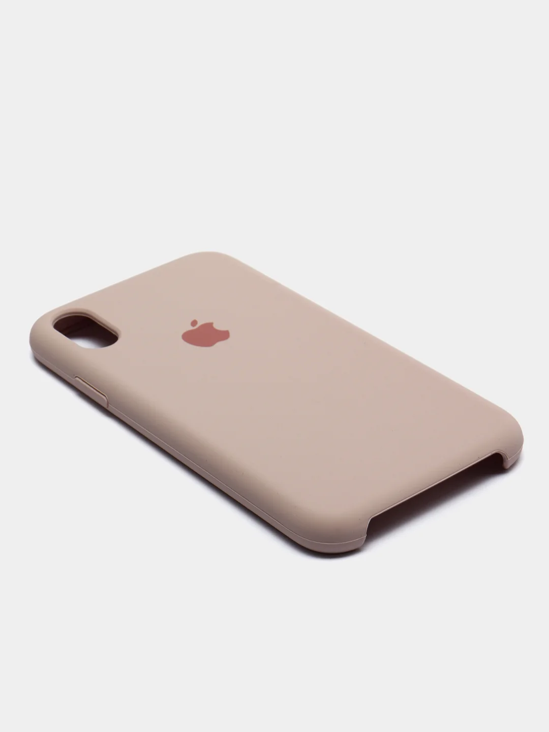 Розовый чехол Silicone Case для iPhone XR, с открытым низом