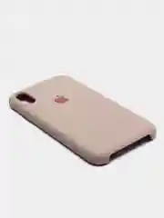 Розовый чехол Silicone Case для iPhone XR, с открытым низом