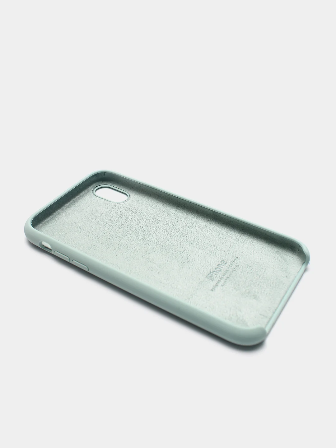 Бирюзовый чехол Silicone Case для iPhone XR, с открытым низом