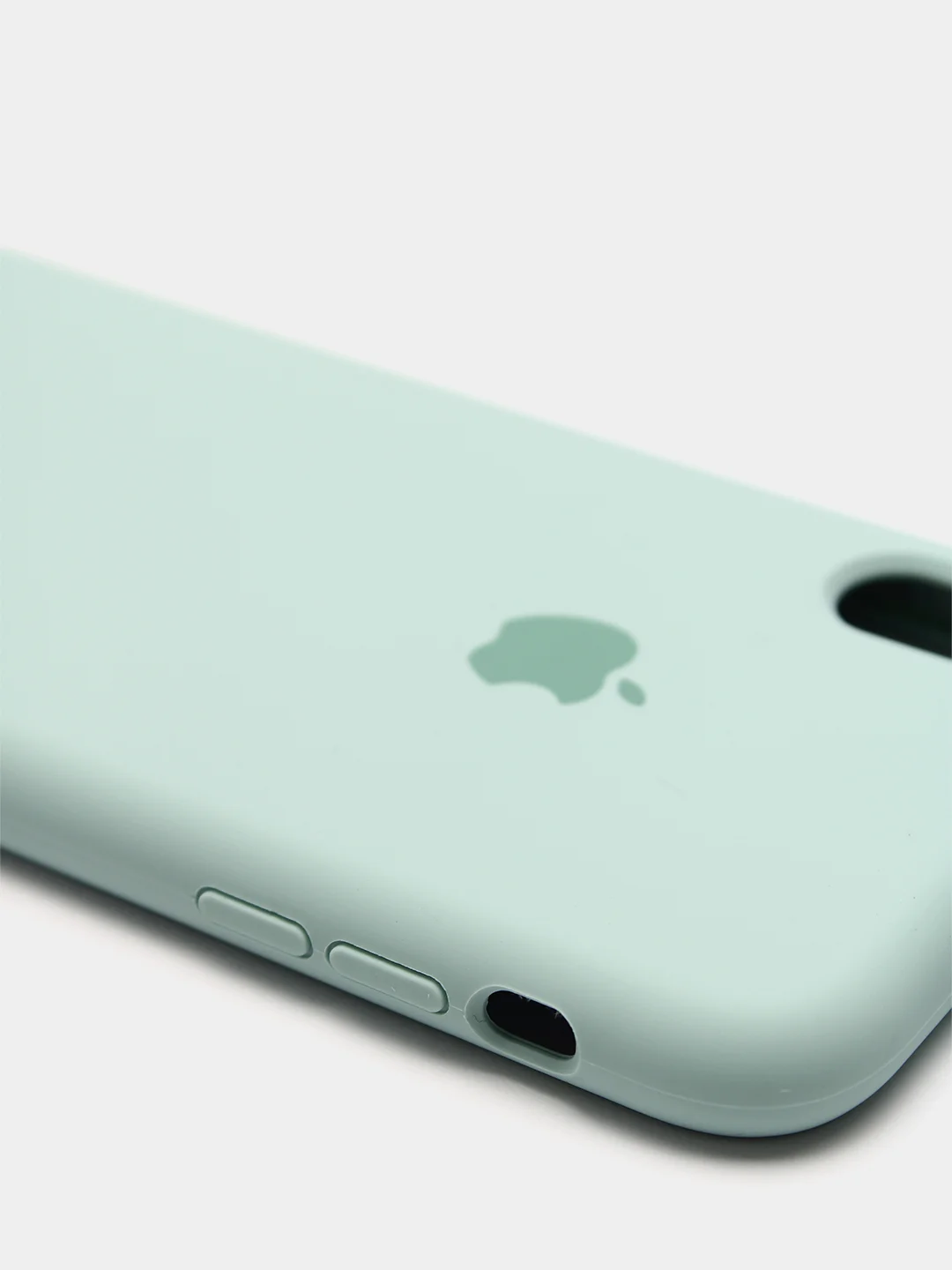 Бирюзовый чехол Silicone Case для iPhone XR, с открытым низом