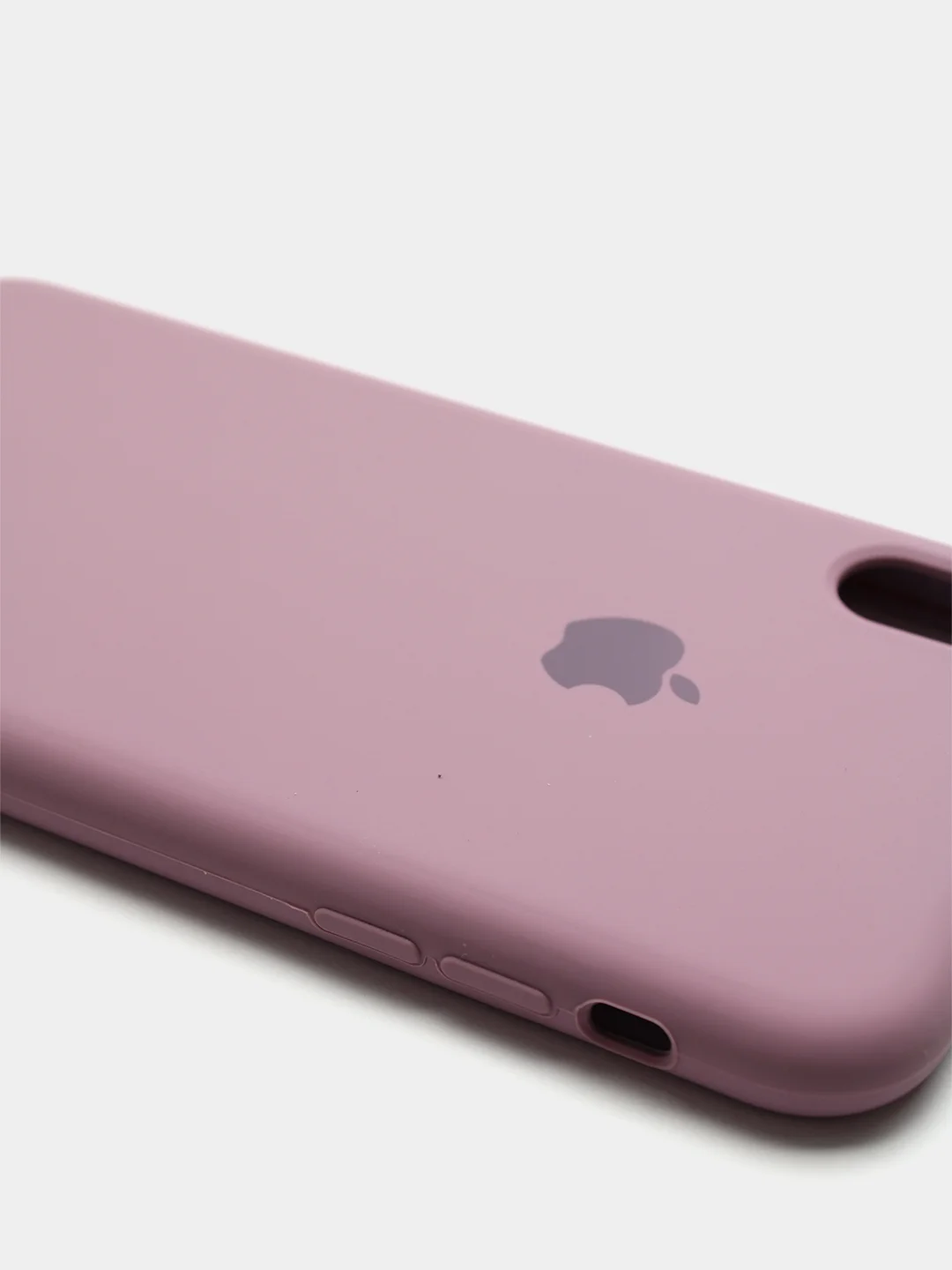 Сиреневый чехол Silicone Case для iPhone XR, с открытым низом
