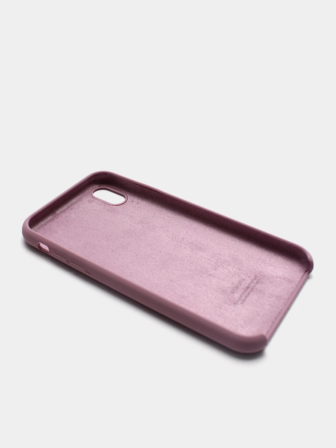Сиреневый чехол Silicone Case для iPhone XR, с открытым низом