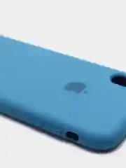 Синий чехол Silicone Case для iPhone XR, с открытым низом