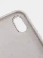 Серебряный чехол Silicone Case для iPhone XR, с открытым низом