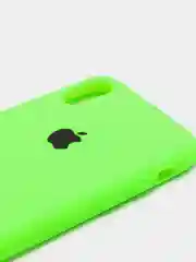 Зелёный хаки чехол Silicone Case для iPhone XR, с открытым низом