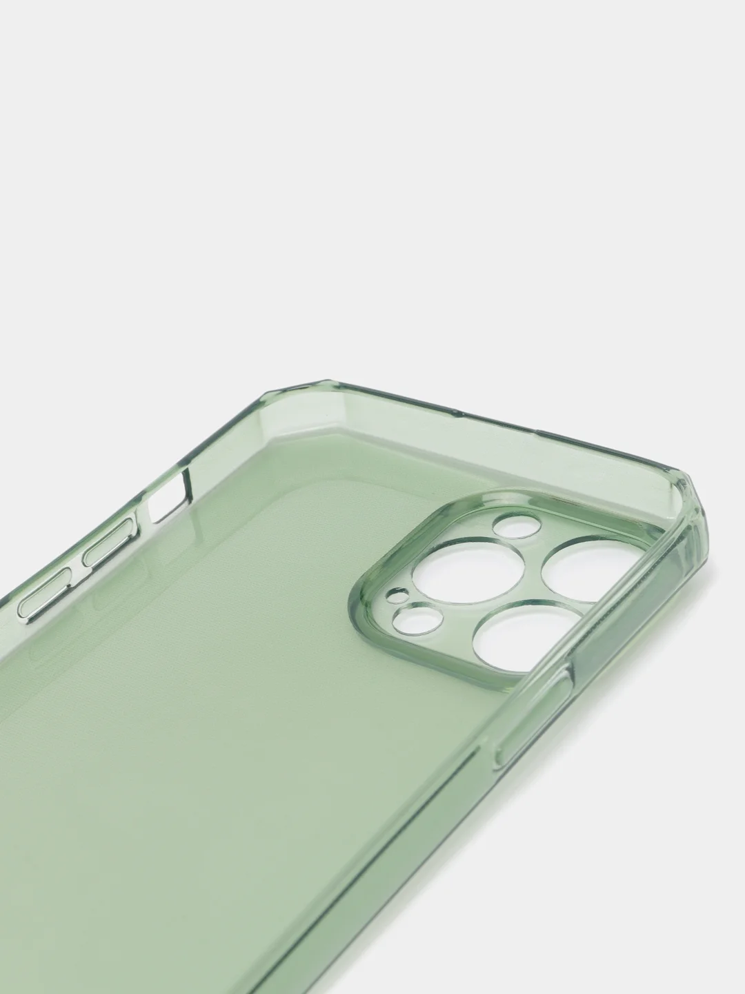 Зеленый чехол на айфон (iPhone) 11 / 12 / 13 Pro Max mini про макс силиконовый прозрачный