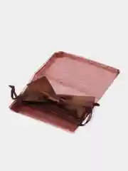 Шоколадный подарочный мешочек с бантом