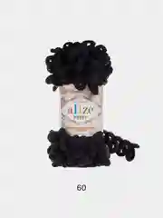 Черный пряжа Alize Puffy