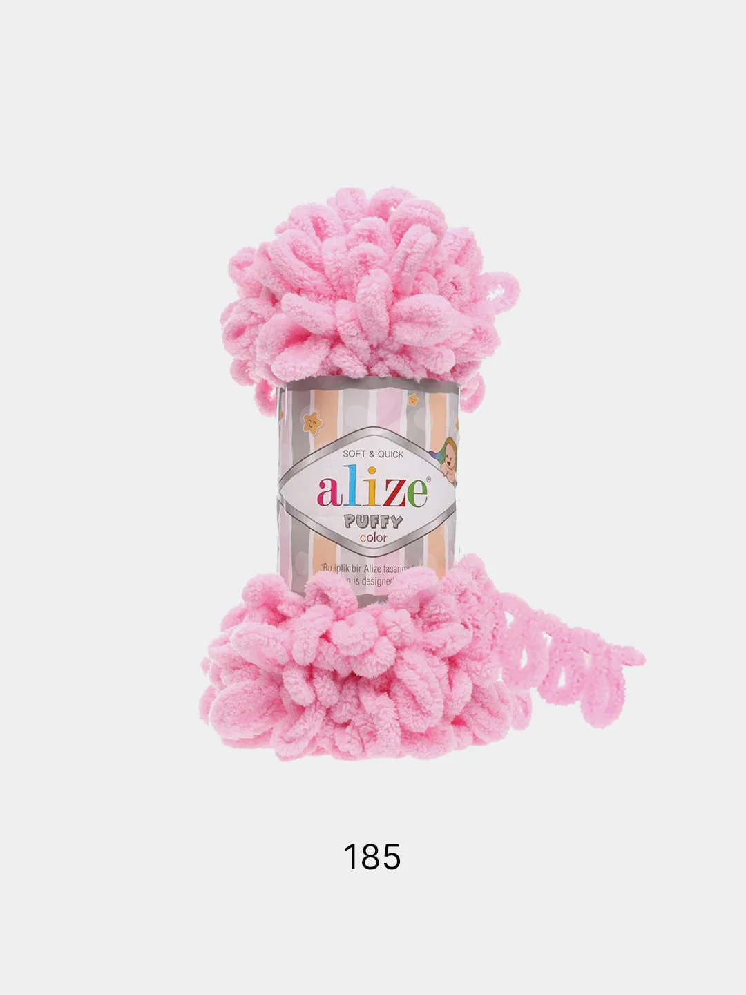 Розовый пряжа Alize Puffy