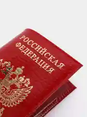 Красный обложка для паспорта, выделанная кожа