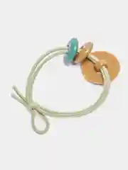 Зелёный хаки резинки для волос "Эмэмдэмс", детские, 1 штука / 8 марта / подарок