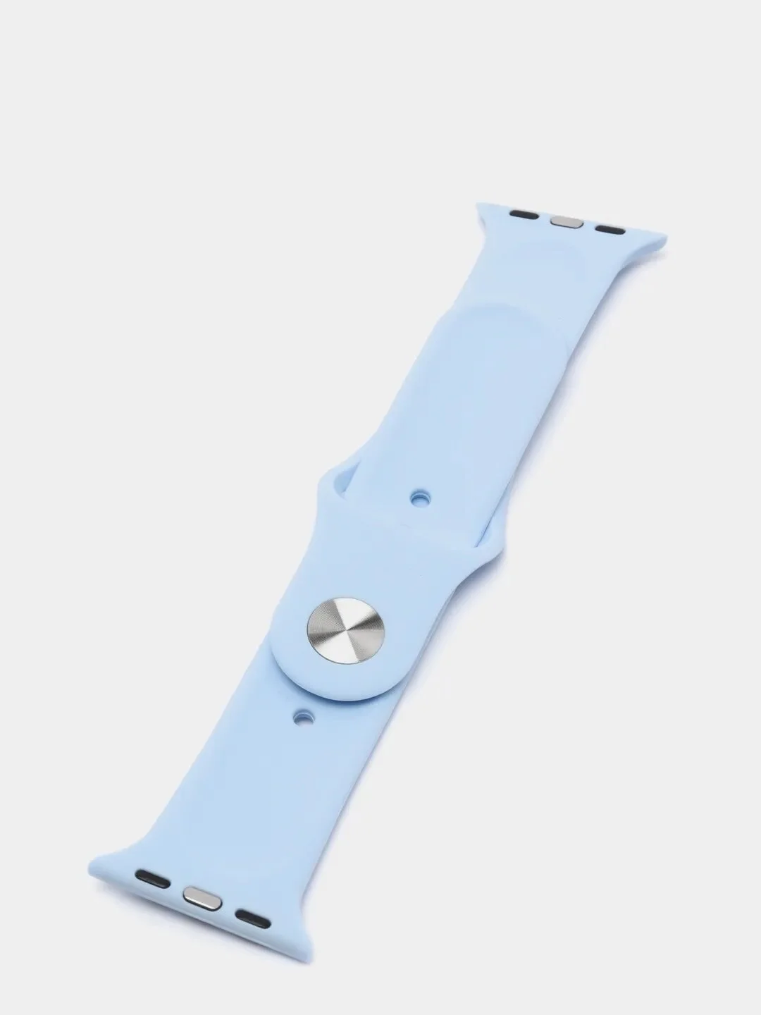 Голубой силиконовый ремешок для Apple Watch 3, 4, 5, 6, SE , 7 на 38/42/40/44 (эпл вотч)