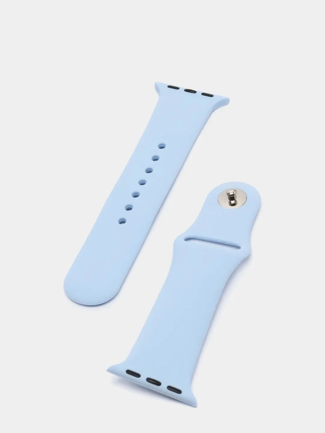 Голубой силиконовый ремешок для Apple Watch 3, 4, 5, 6, SE , 7 на 38/42/40/44 (эпл вотч)
