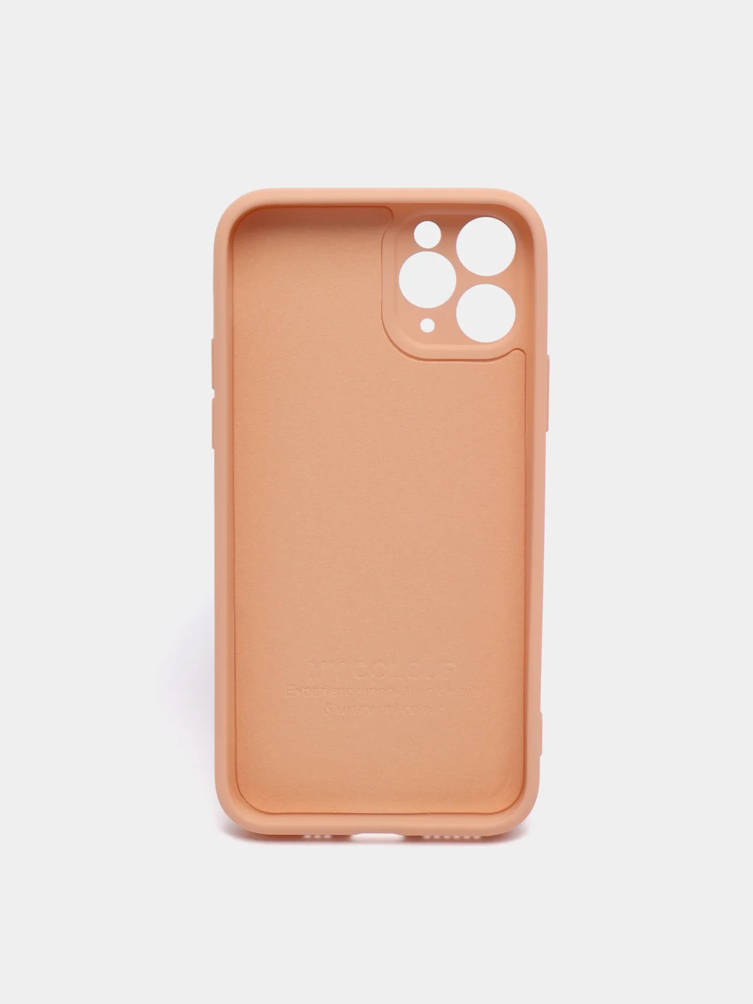 Розовый чехол силиконовый с защитой камеры для Apple iPhone 11 Pro с бархатной подкладкой