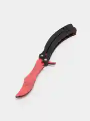 Бордовый нож деревянный бабочка 1.5 кс го / cs go
