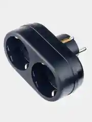 Сетевой разветвитель Perfeo "RU POWER 2 гнезда, 16А, с заземлением, черный
