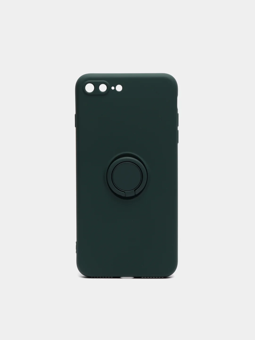 Зеленый чехол силиконовый с кольцом на iPhone 7 Plus / 8 Plus