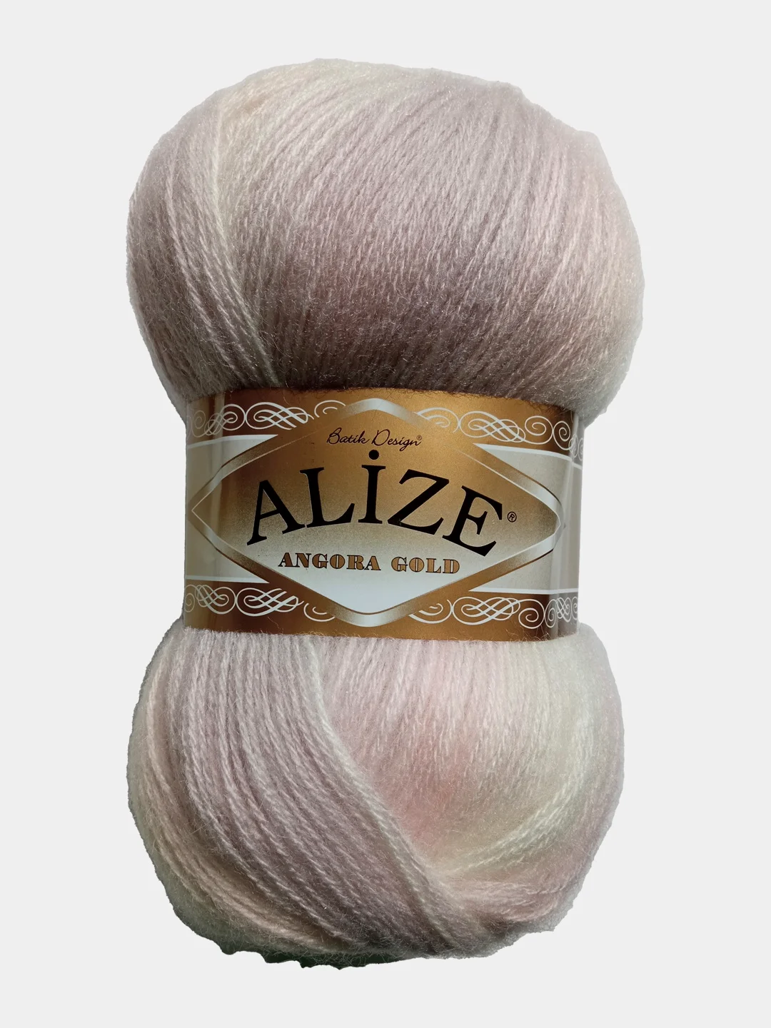Бежевый пряжа Ангора Голд Батик Angora Gold Batik Alize 20% Шерсть 80% Акрил 100г 550м