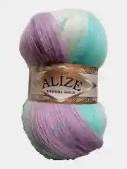 Бирюзовый пряжа Ангора Голд Батик Angora Gold Batik Alize 20% Шерсть 80% Акрил 100г 550м