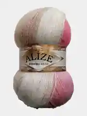 Кораллово-розовый пряжа Ангора Голд Батик Angora Gold Batik Alize 20% Шерсть 80% Акрил 100г 550м