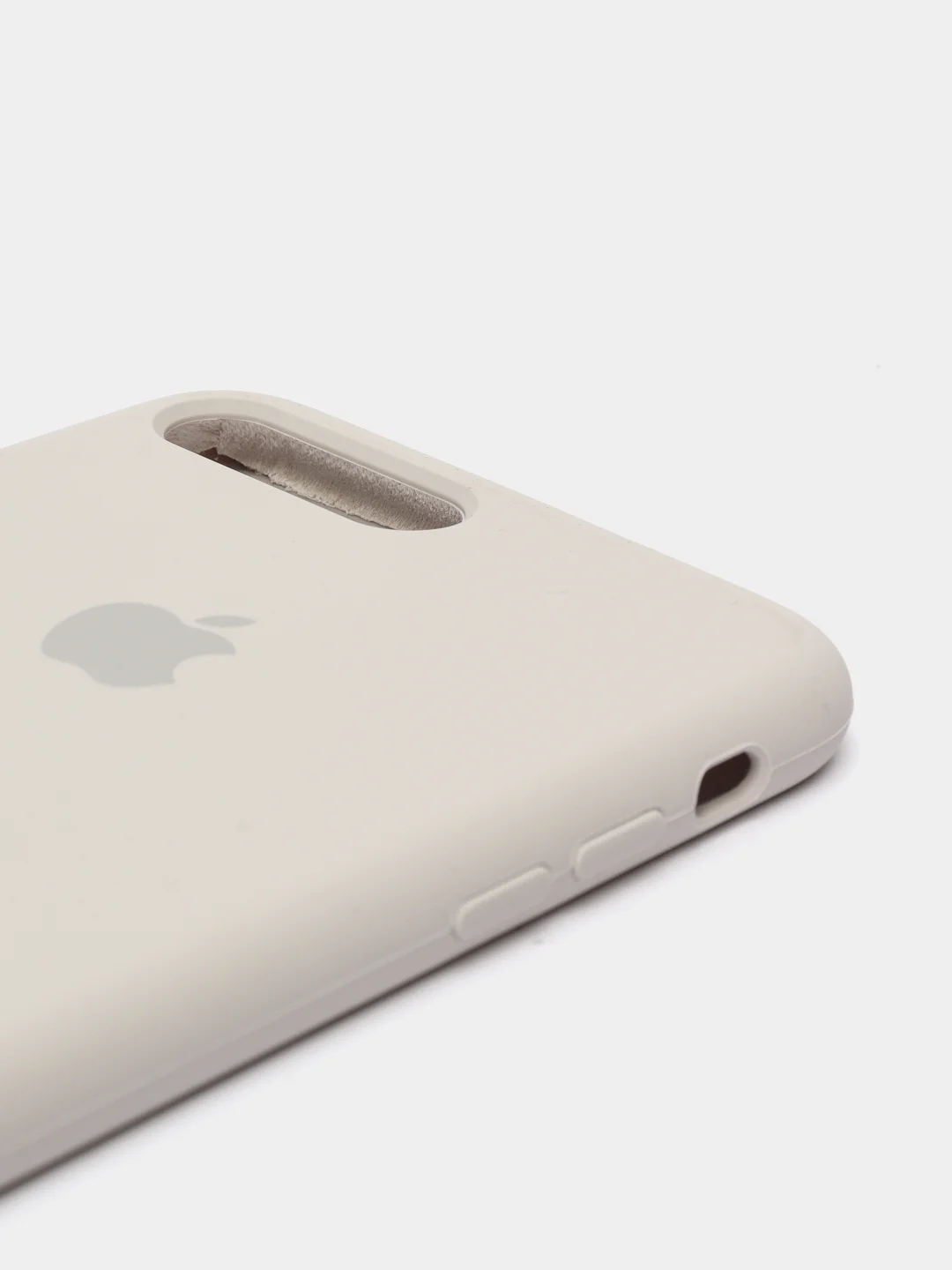 Серебряный чехол Silicone Case для iPhone 7 Plus / iPhone 8 Plus