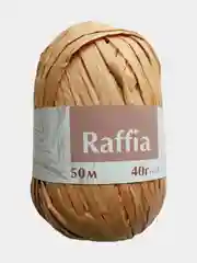 Бежевый пряжа Рафия 40г 50 м Raffia Переработанные листья пальмы "Рафия"-100%