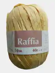 Горчичный пряжа Рафия 40г 50 м Raffia Переработанные листья пальмы "Рафия"-100%
