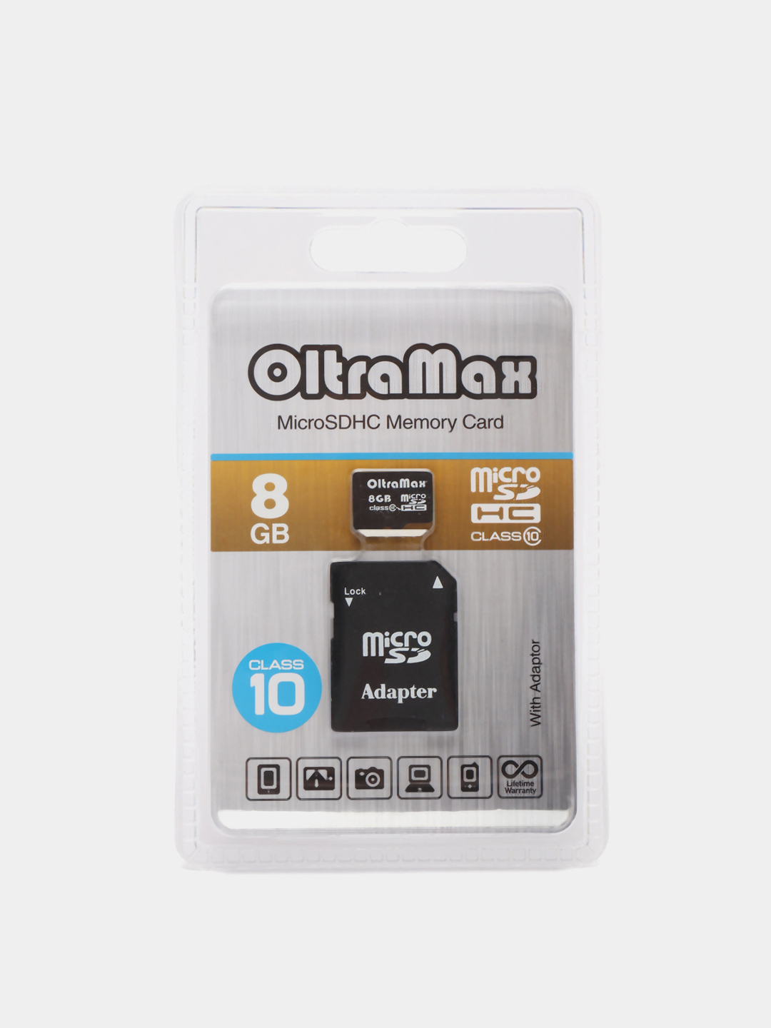 Карта памяти MicroSD HC, 4 GB/8 GB/16 GB/32 GB, Class10+SD, Oltramax купить  по цене 1450 ₽ в интернет-магазине Магнит Маркет