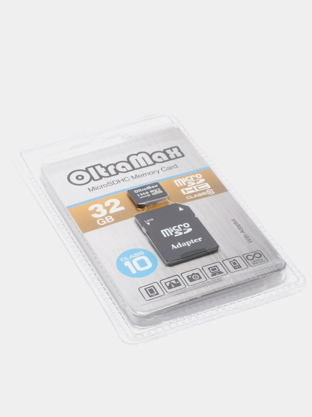 Карта памяти MicroSD HC, 4 GB/8 GB/16 GB/32 GB, Class10+SD, Oltramax