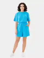 Костюм женский: футболка и шорты, ткань лакоста