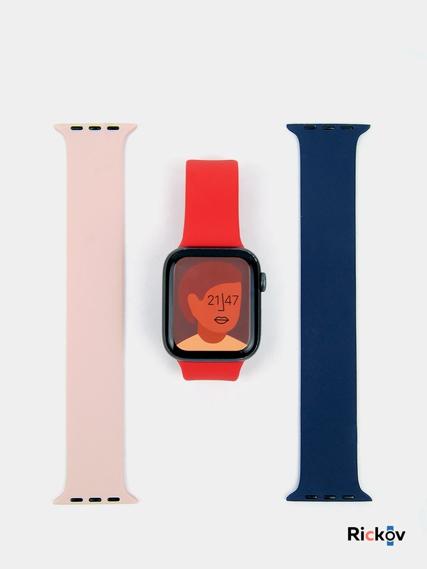 Силиконовый ремешок монобраслет для Apple Watch