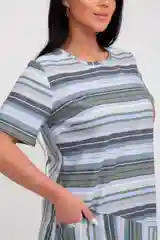 Серый платье женское из хлопка, большие размеры