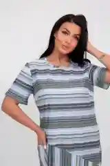 Серый платье женское из хлопка, большие размеры